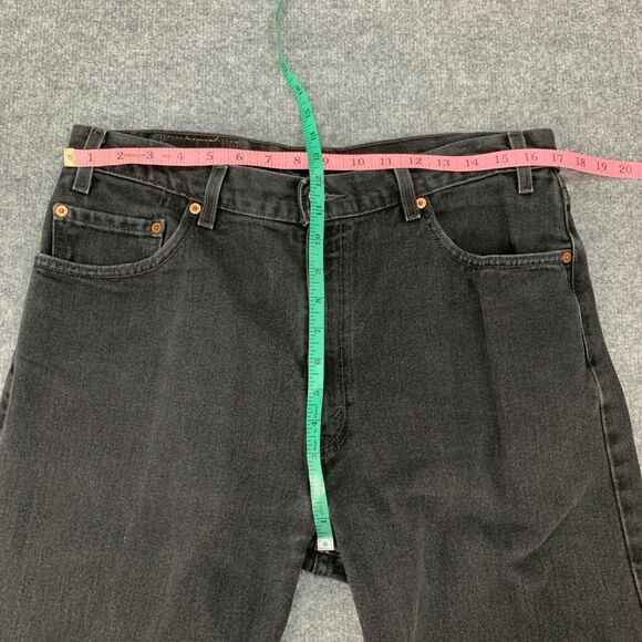 Vintage Levis 505 Jeans Mens 36 Black Denim Regular Straight Cotton Y2K 2002 - Picture 7 of 13
